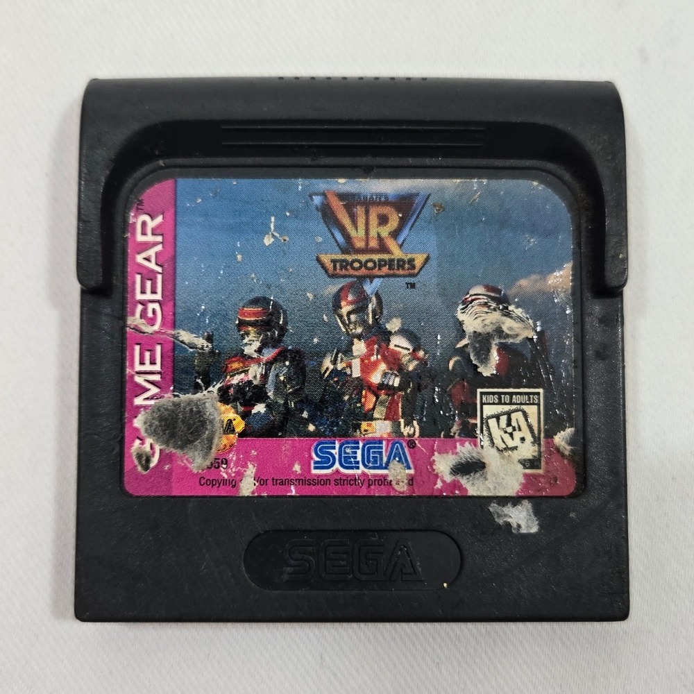VR Troopers Sega Game Gear Cartridge Vintage 1995 Fighting Game Made in USA